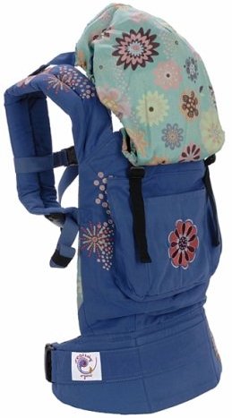 Ergo Baby Carrier FASHION LINE Twill Blue (синий цветочный)