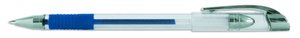 РУЧКА Berlingo шариковая C-11 Синяя 0,7мм с колпачком и клипом чер. на масл.основе с рез-ым грипом