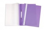 Папка-скоросшиватель Berlingo с ПЕРФОРАЦИЕЙ пластик/прозрачный верх А4 фиолетовая